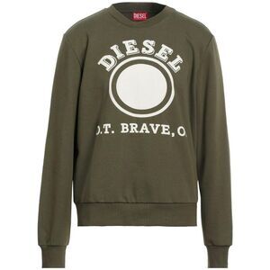 Diesel Mens Faded Dot Logo Sweatshirt / Green